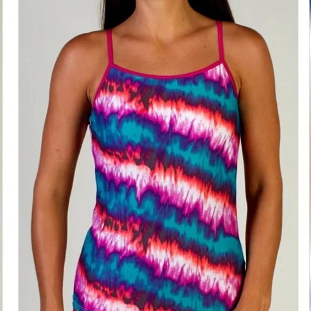 ExOfficio XL Give N Go Shelf Bra Cami Camisole Top Tie Dye Mulberry Excellent - Picture 4 of 9